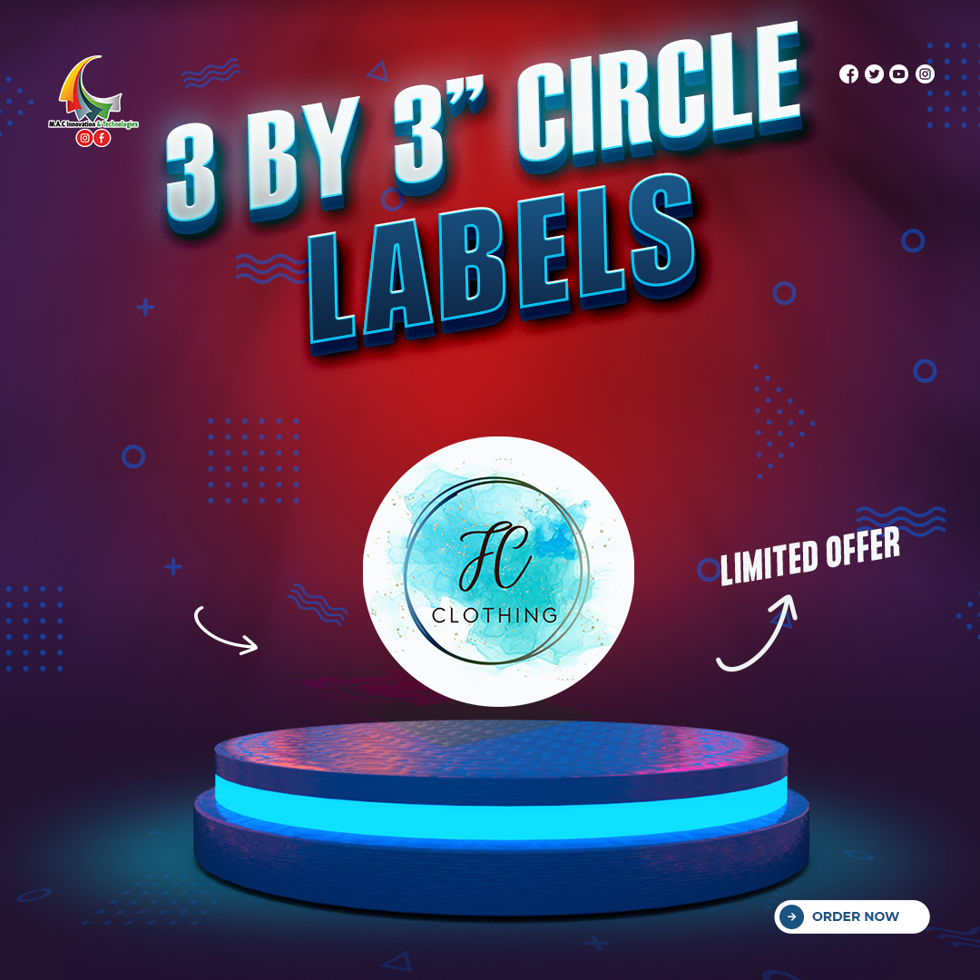 Circle Labels 3''